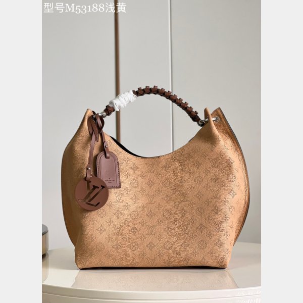 Replica Louis Vuitton Carmel Mahina Bag Biege 