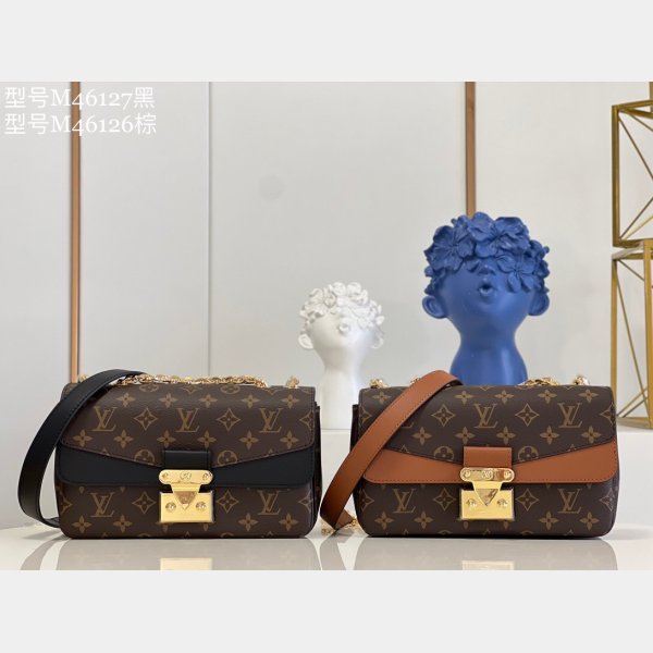 M46127 Louis Vuitton Monogram Marceau Chain Handbag